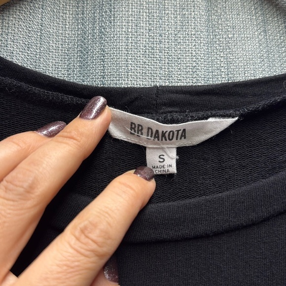 🚩 BB Dakota Black Short Sleeve Top size small - Picture 5 of 8